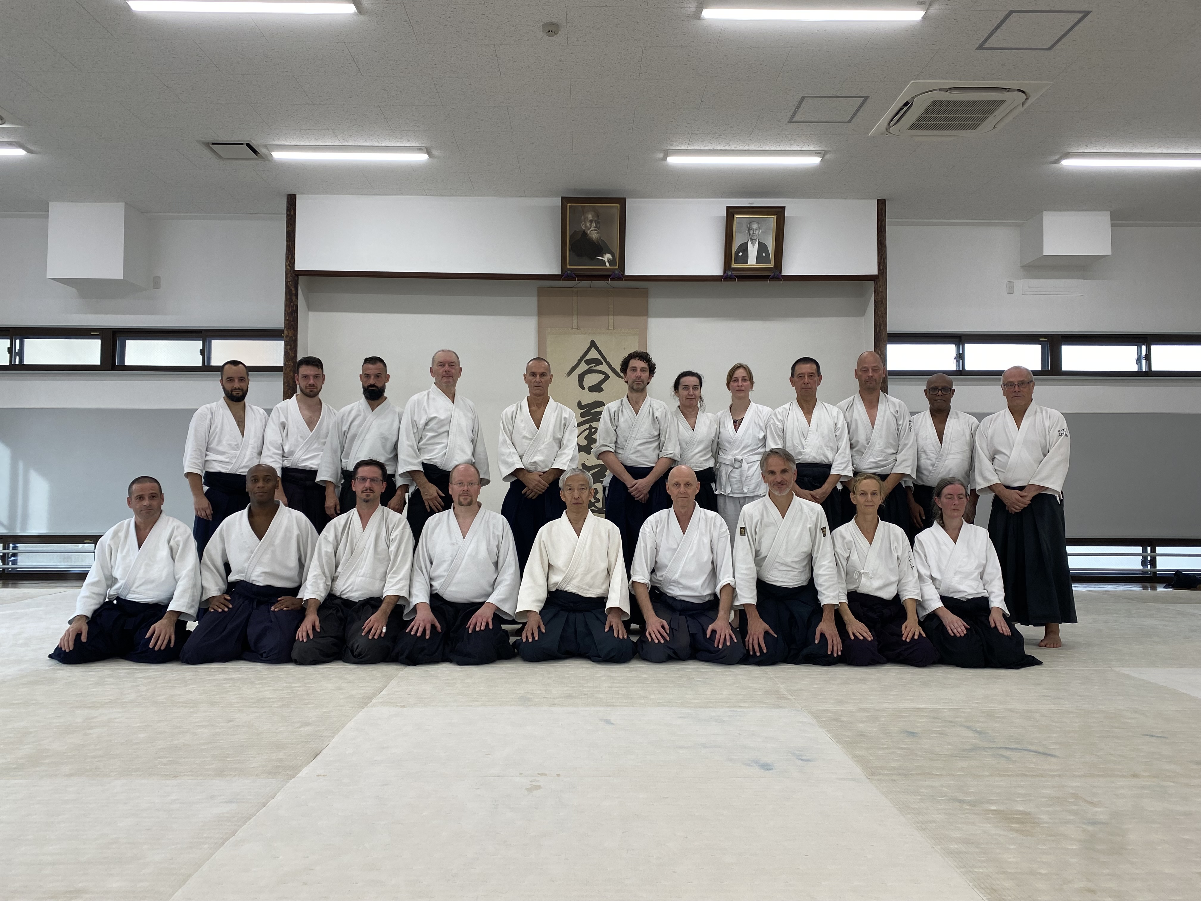 Aikikai visit 2024. Board (minus Torben) and TAE group